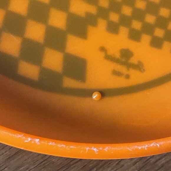 Vintage 90s Frisbee Check it Out by Imperial Orange Checkered 9" 1992 Rare - Picture 9 of 16